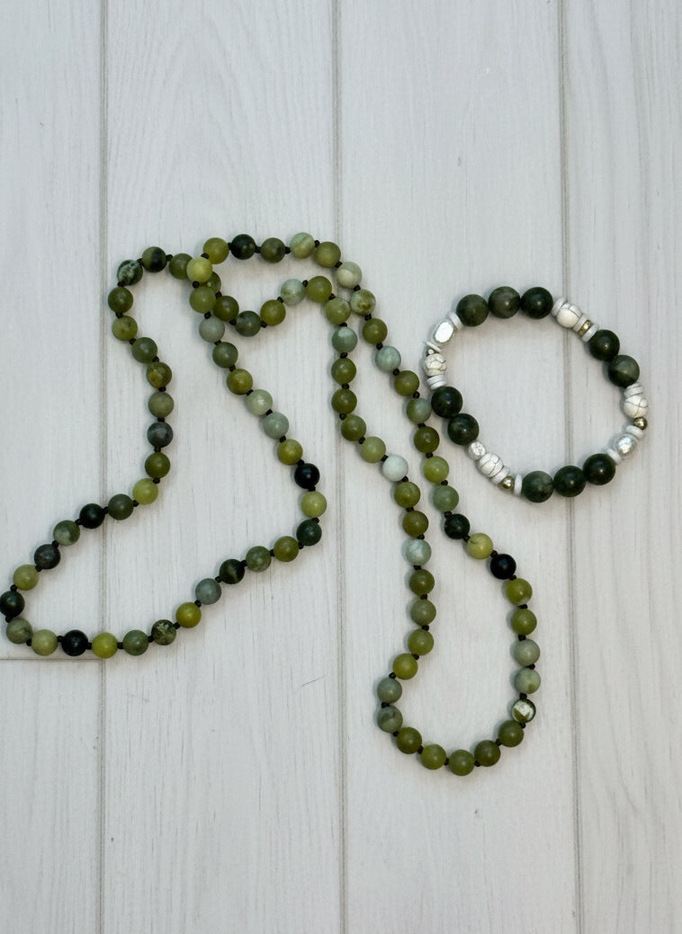 Green Jade and Aventurine -set