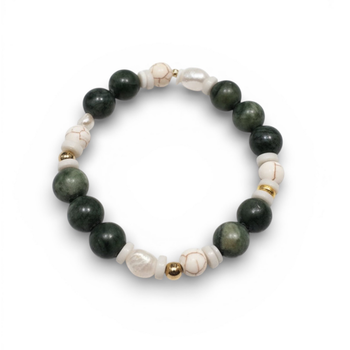 Green Jade Pearl -bracelet