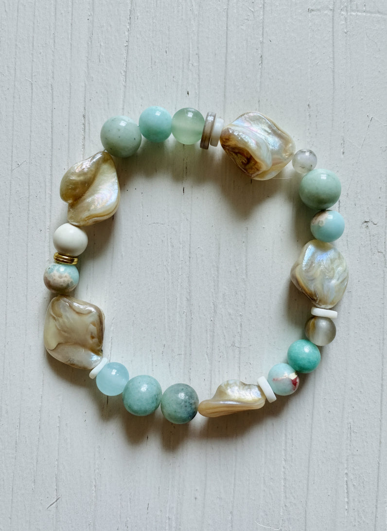Amazonite Shell -bracelet