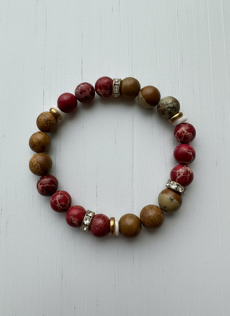Red and Brown Jasper -bracelet