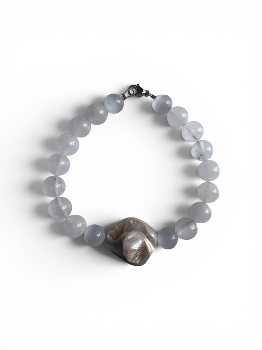 Shell Collection -                           Moon stone shell -bracelet