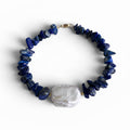 Blue Lapis Freshwater Pearl Bracelet