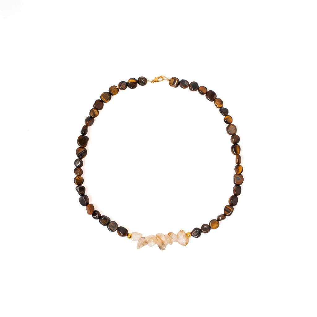 Handcrafted Natural Stone Beaded Necklace