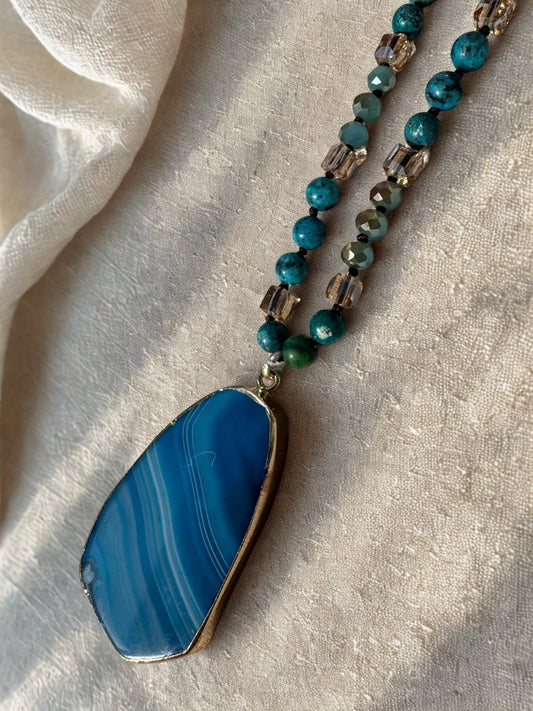 Malachite - Crystal necklace