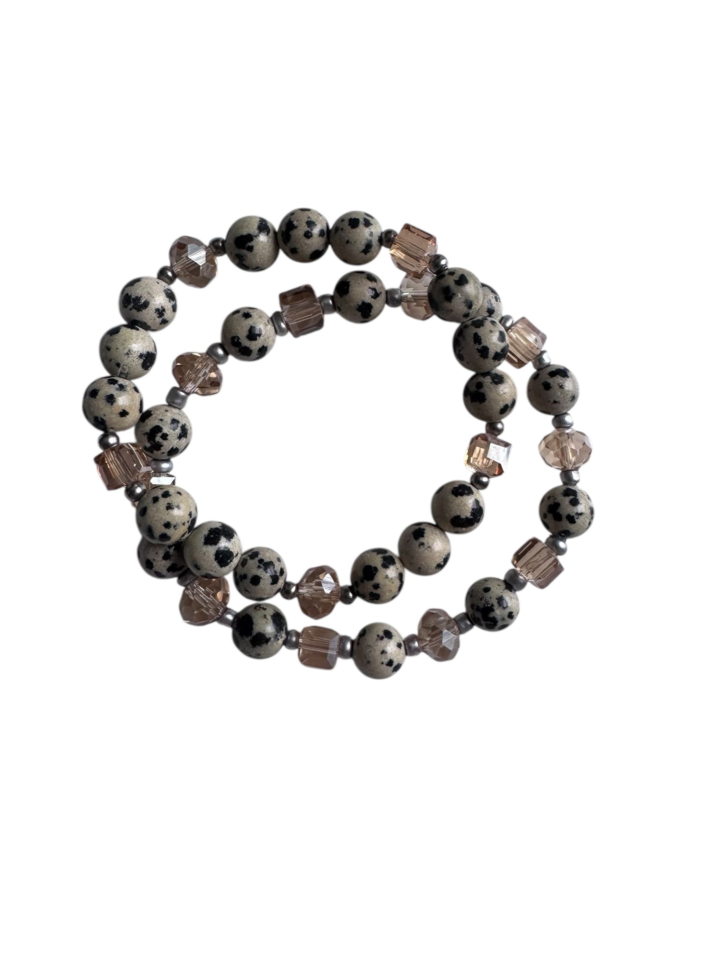 Dalmatian Jasper Crystal -bracelet