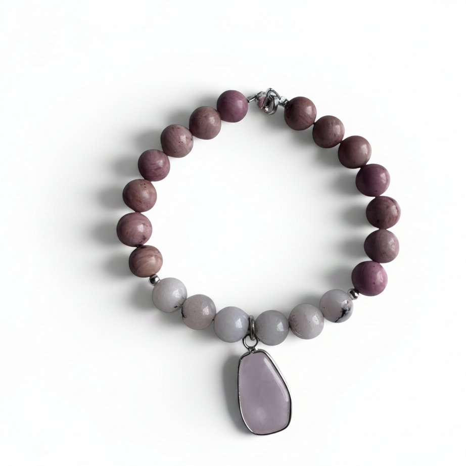 Rhodonite Rose Quartz -bracelet