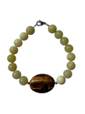Lemon Jade Tiger Eye nugget -bracelet