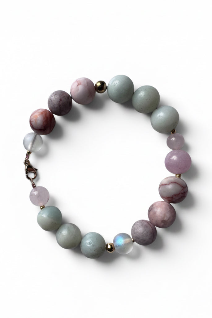 Amazonite Jasper Rose Quartz -bracelet