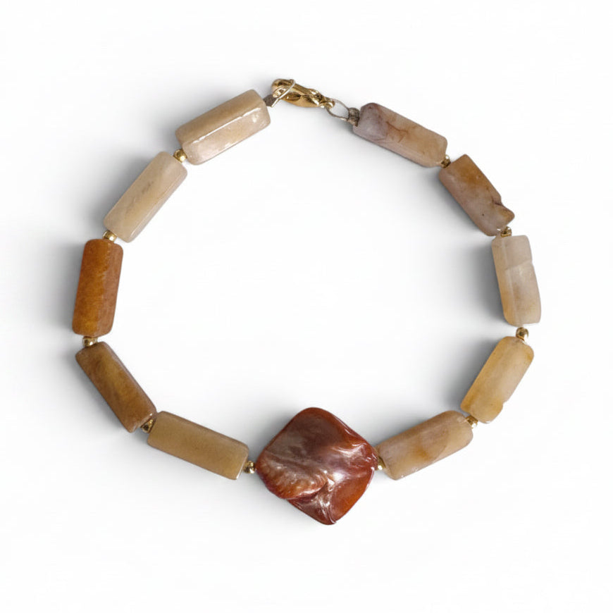 Jasper Shell Nugget -bracelet