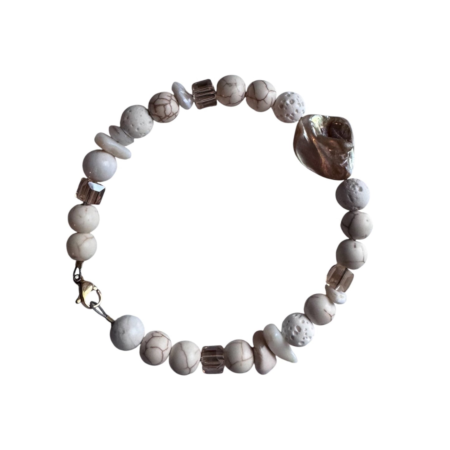 Shell Collection -                         Howlite Shell -bracelet