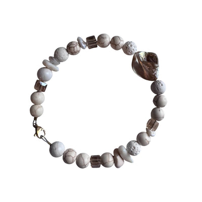 Shell Collection -                         Howlite Shell -bracelet