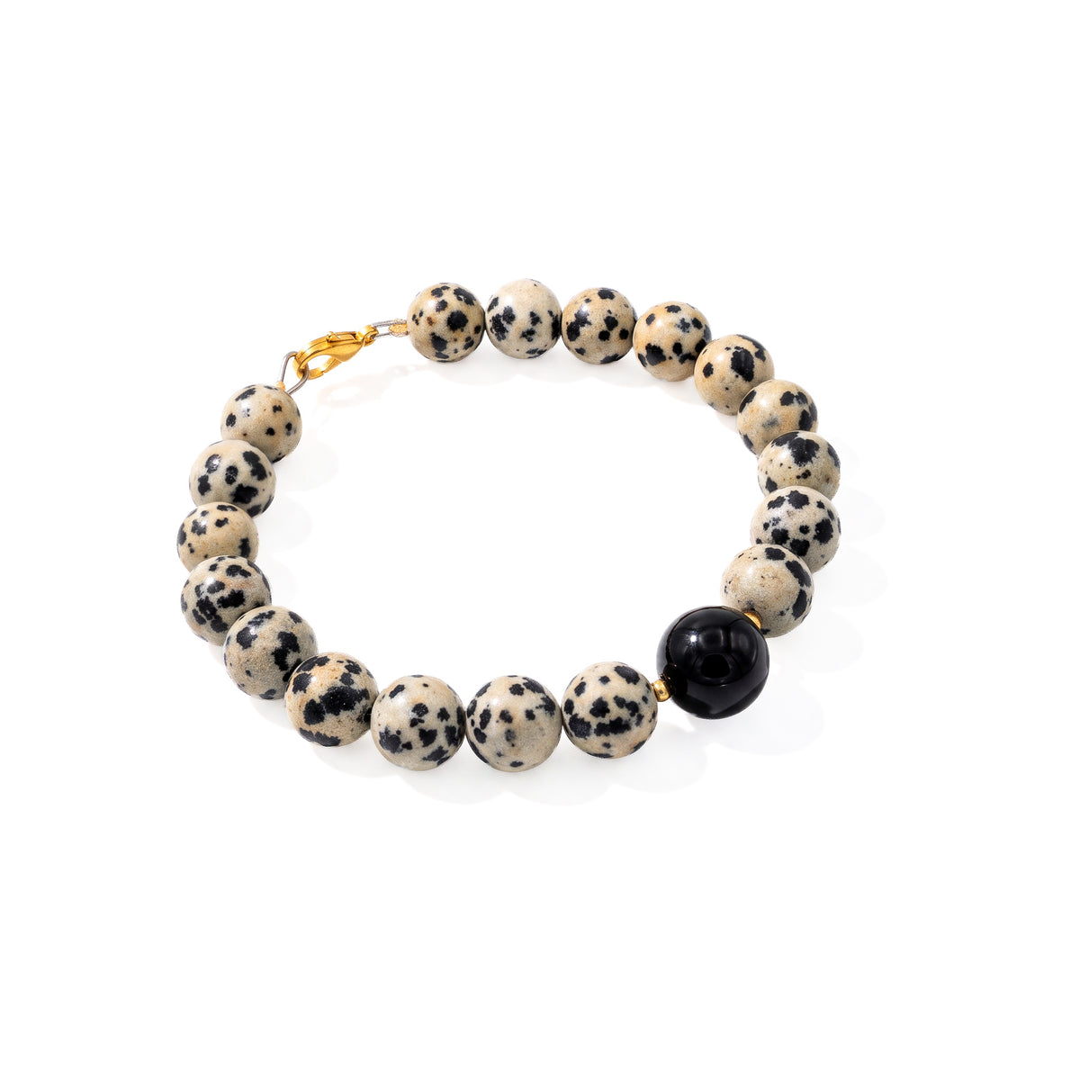 Handcrafted Beaded Bracelet with Natural Stone Accents