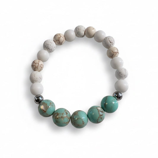 Green Jasper Howlite -bracelet