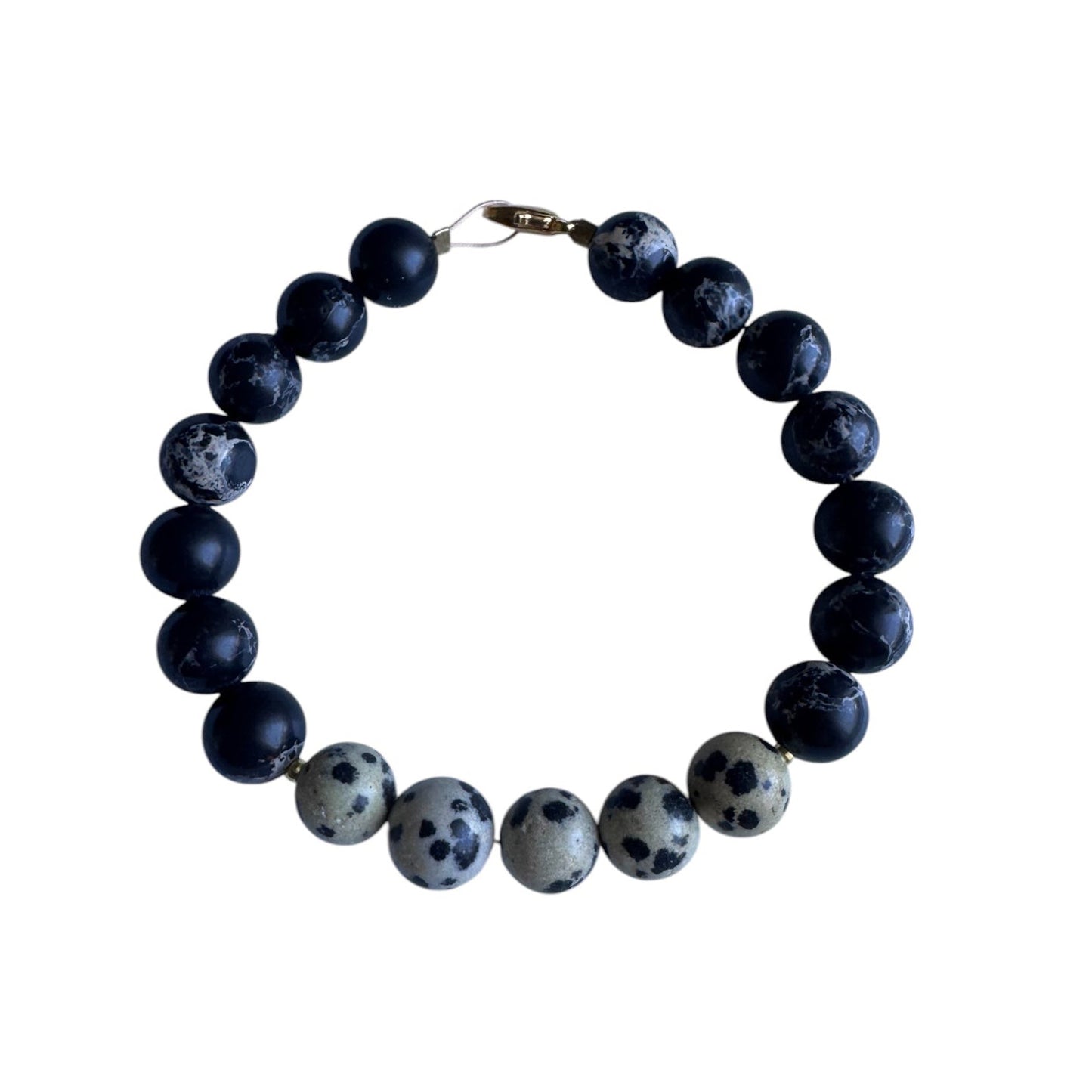 Dalmatian Jasper Obsidian -bracelet