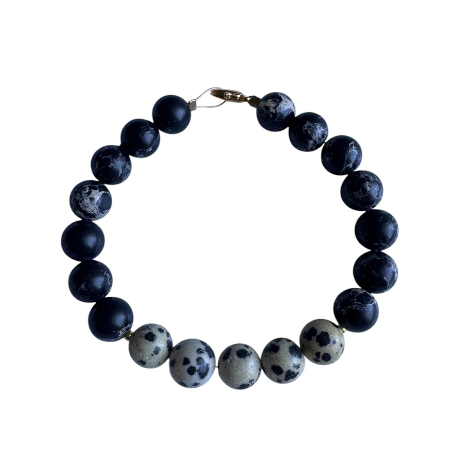 Dalmatian Jasper Obsidian -bracelet