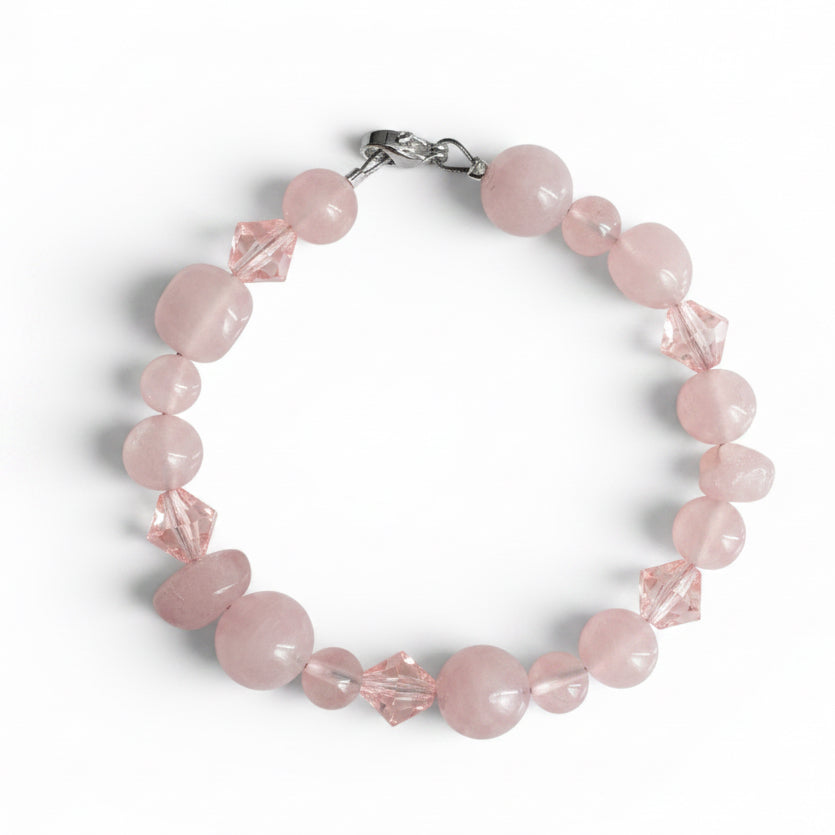 Rose Quartz Crystal -bracelet