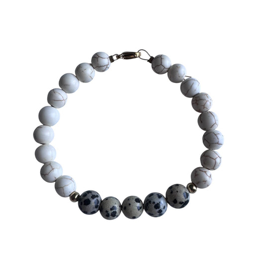 Dalmatian Jasper Howlite -bracelet