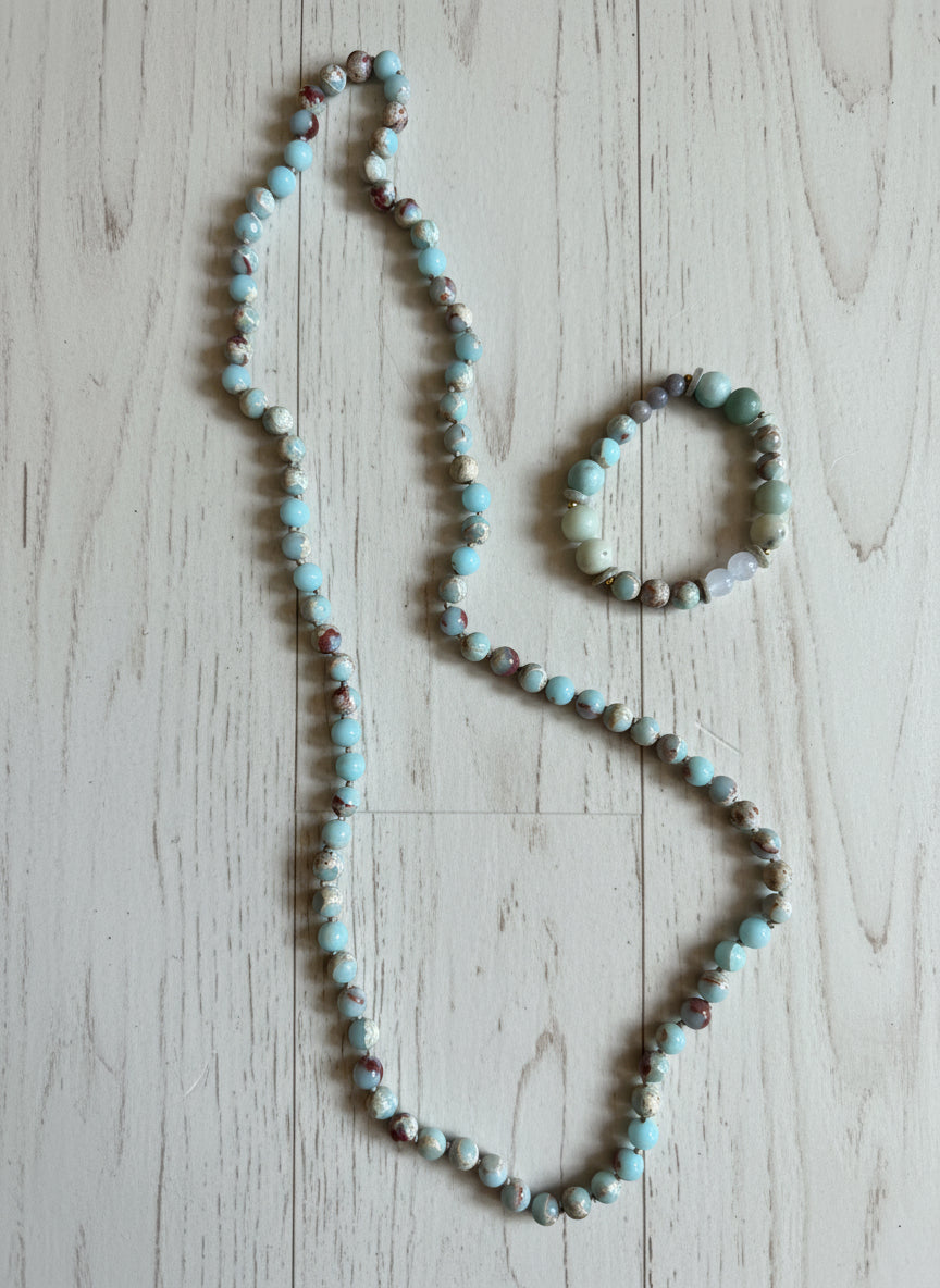 Jasper Amazonite -set
