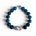 Blue Apatite Shell nugget-bracelet