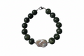 Green Jade Shell nugget -bracelet