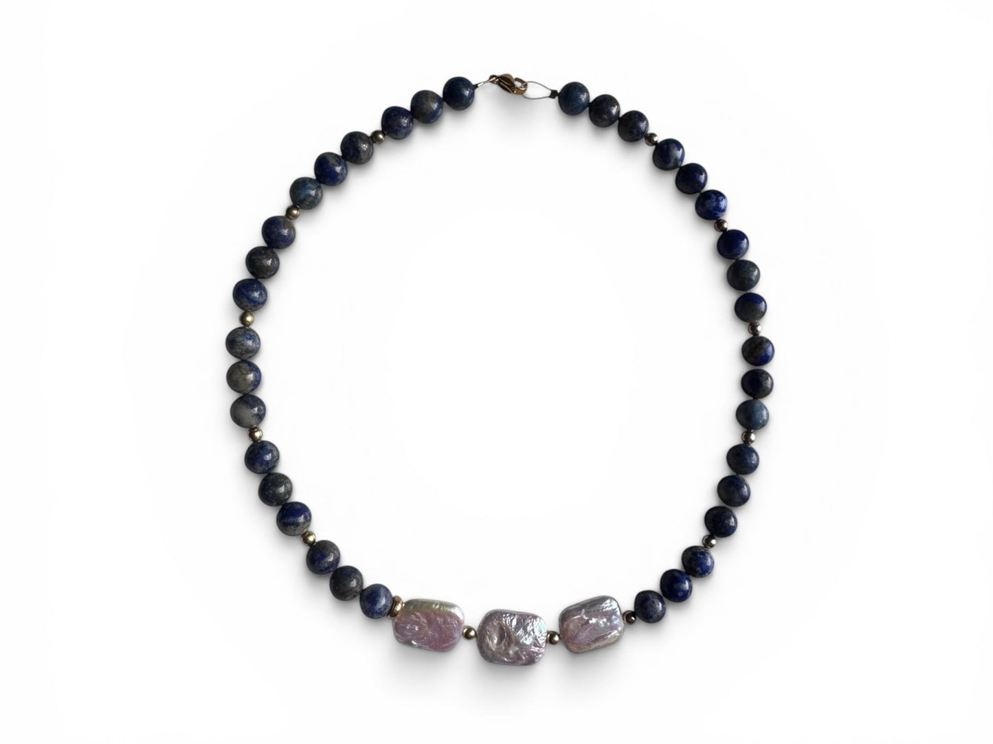 Lapis Azuli Freshwater Pearl -necklace