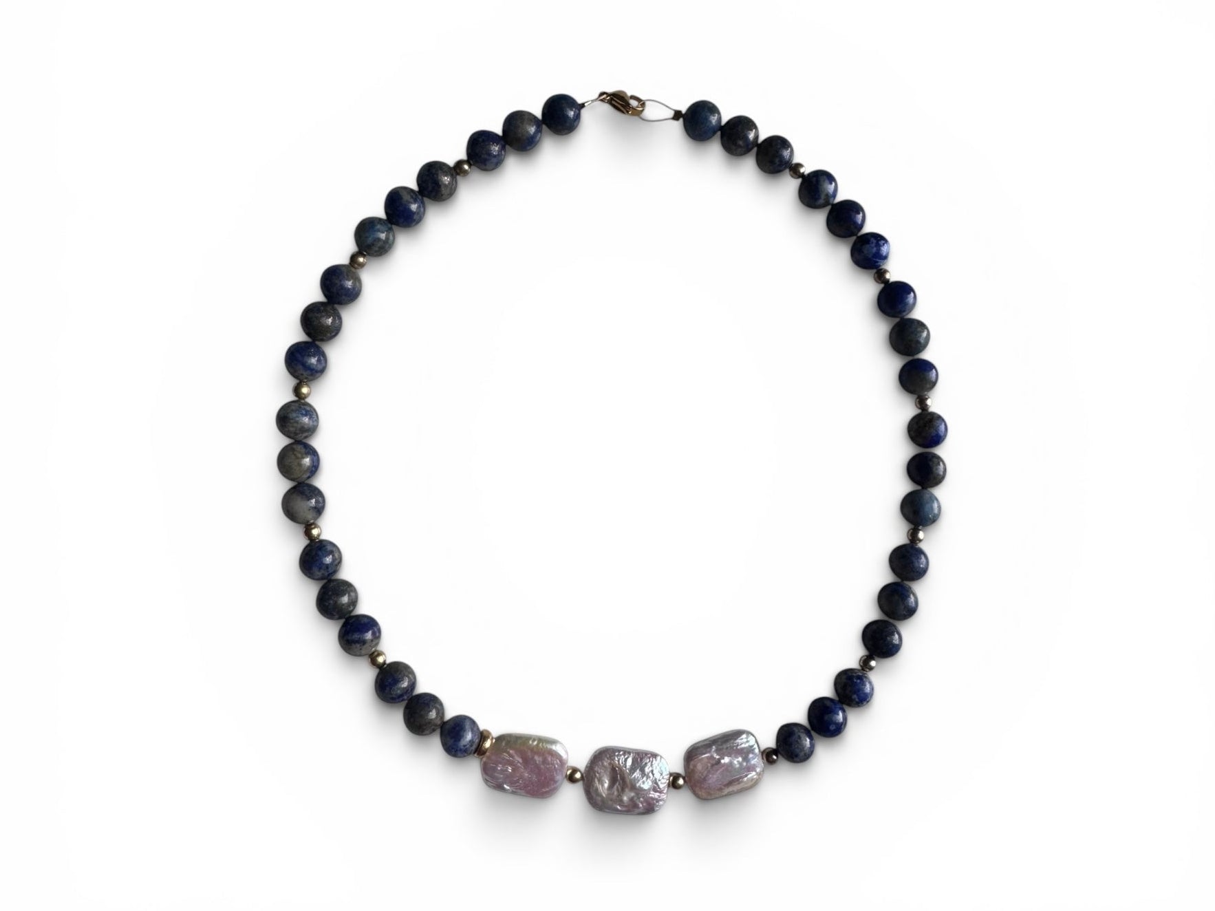 Blue Aventurine Freshwater Pearl -necklace