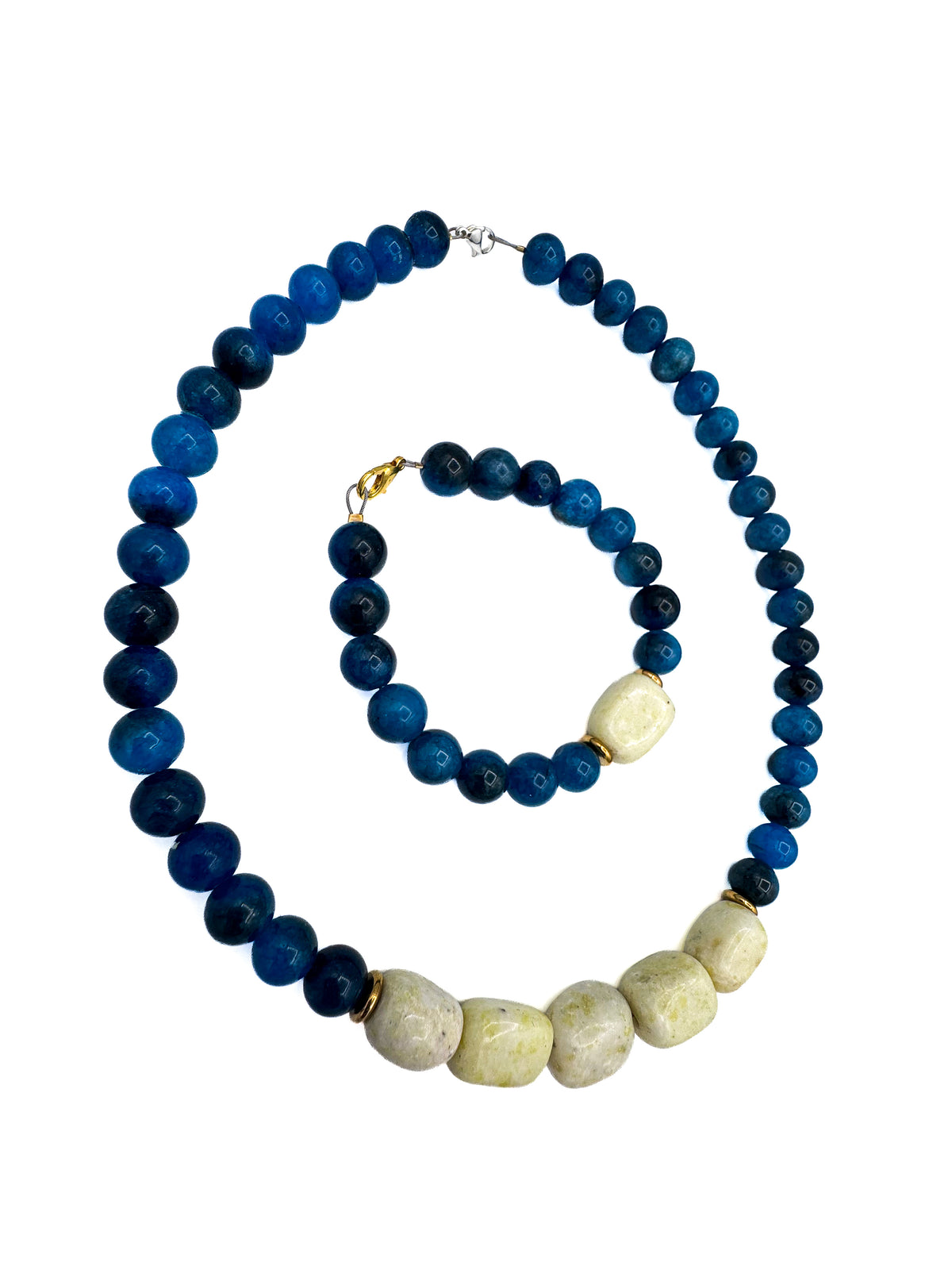 Handcrafted Beaded Necklace and Bracelet Jewellery Set