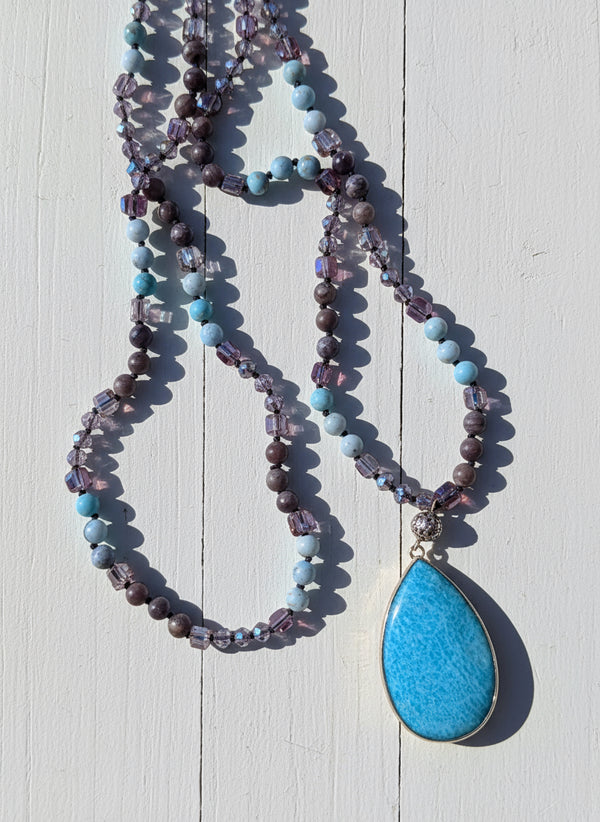 Blue Agathe necklace