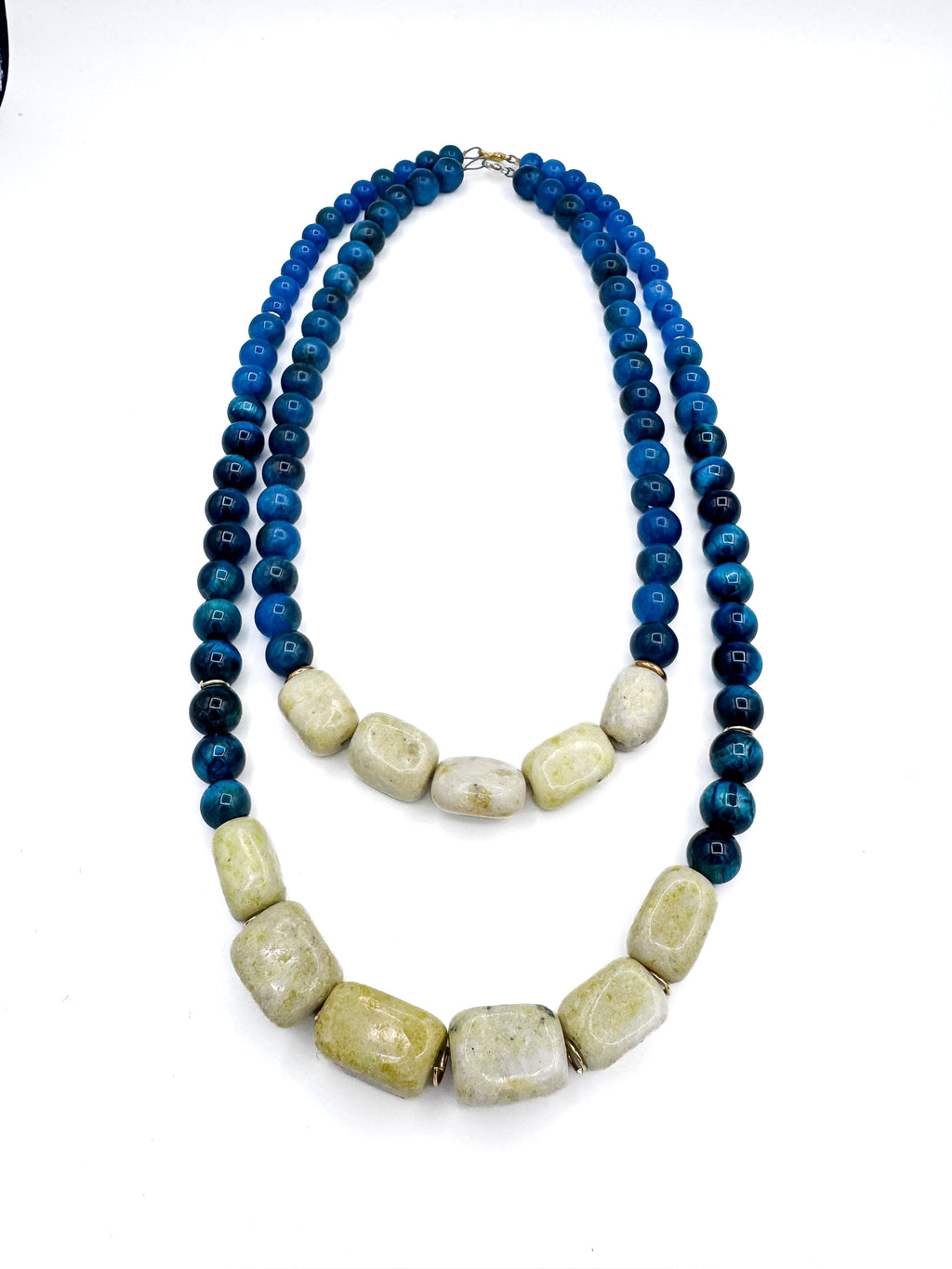 Double Strand Beaded Statement Necklace