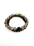 Double Strand Beaded Statement Bracelet