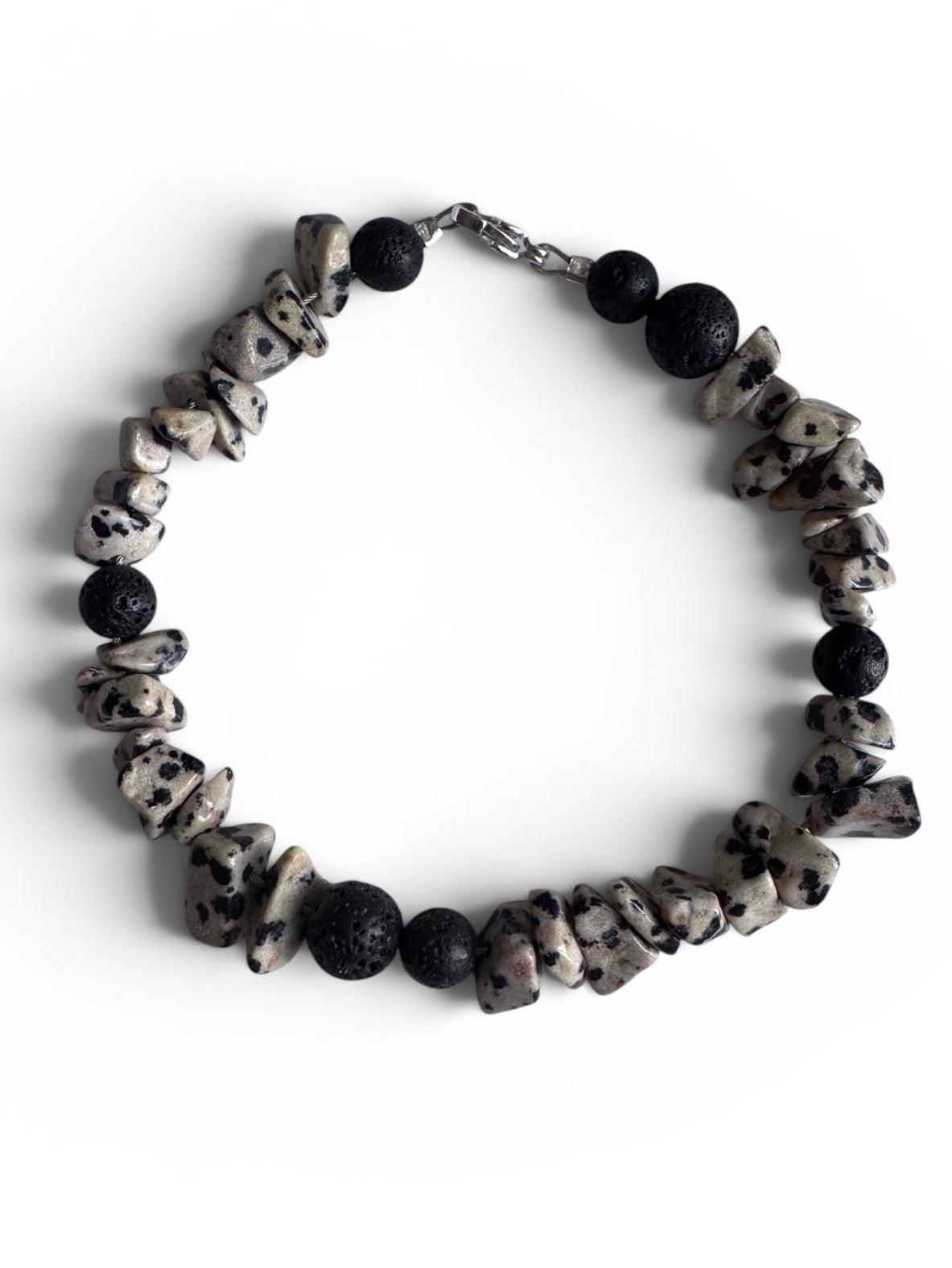 Dalmatian Jasper Lava stone -bracelet