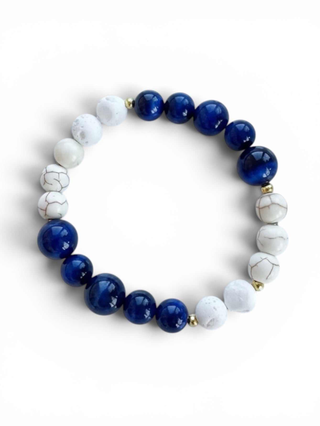 Lapis Azuli Howlite Lava stone -bracelet