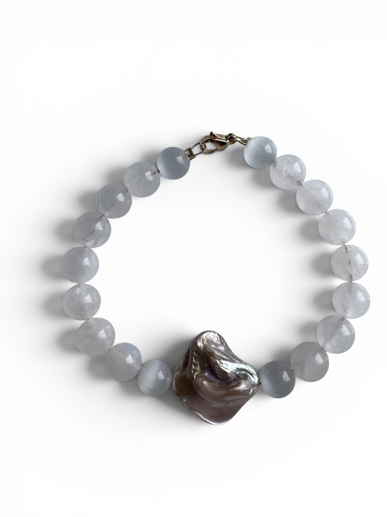 Moon stone shell -bracelet