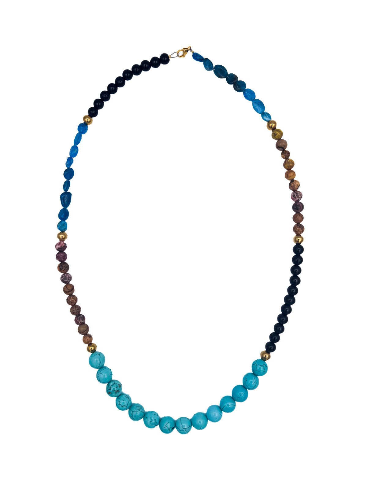 Handcrafted Multi Stone Beaded Statement Necklace