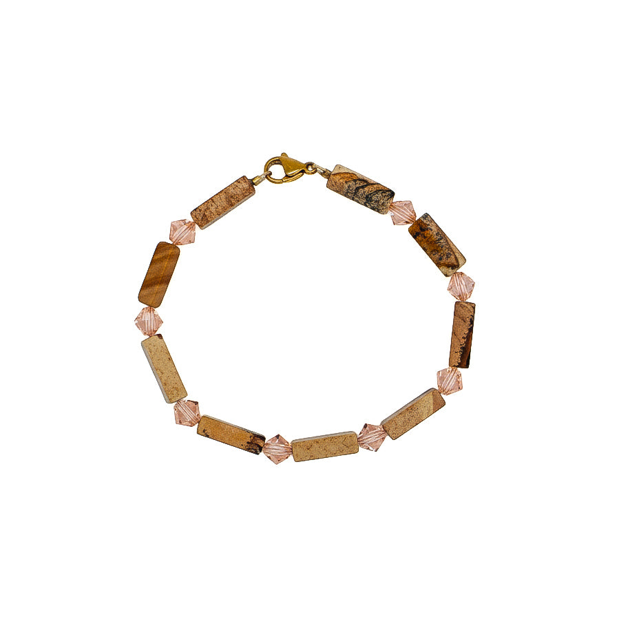 Handcrafted Natural Stone Beaded Bracelet