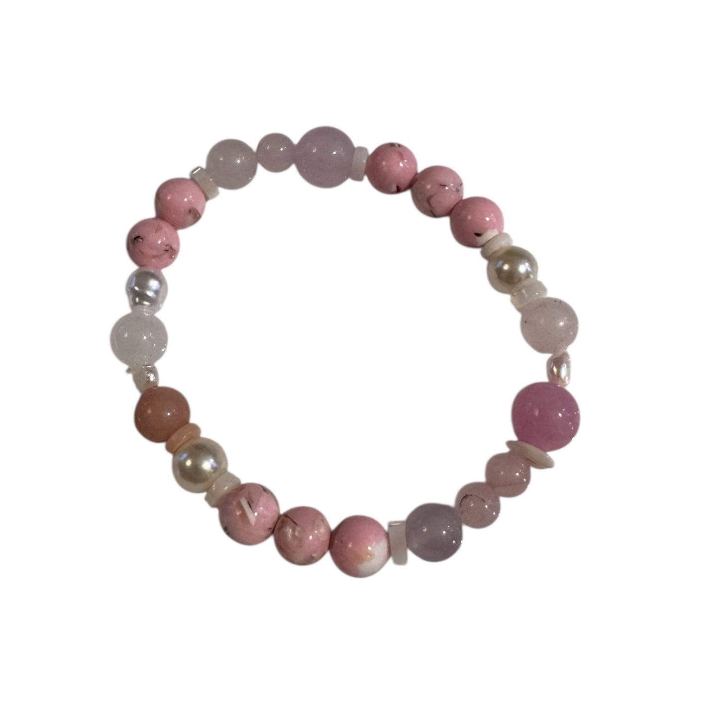 Pink Jasper Rose Quartz -bracelet