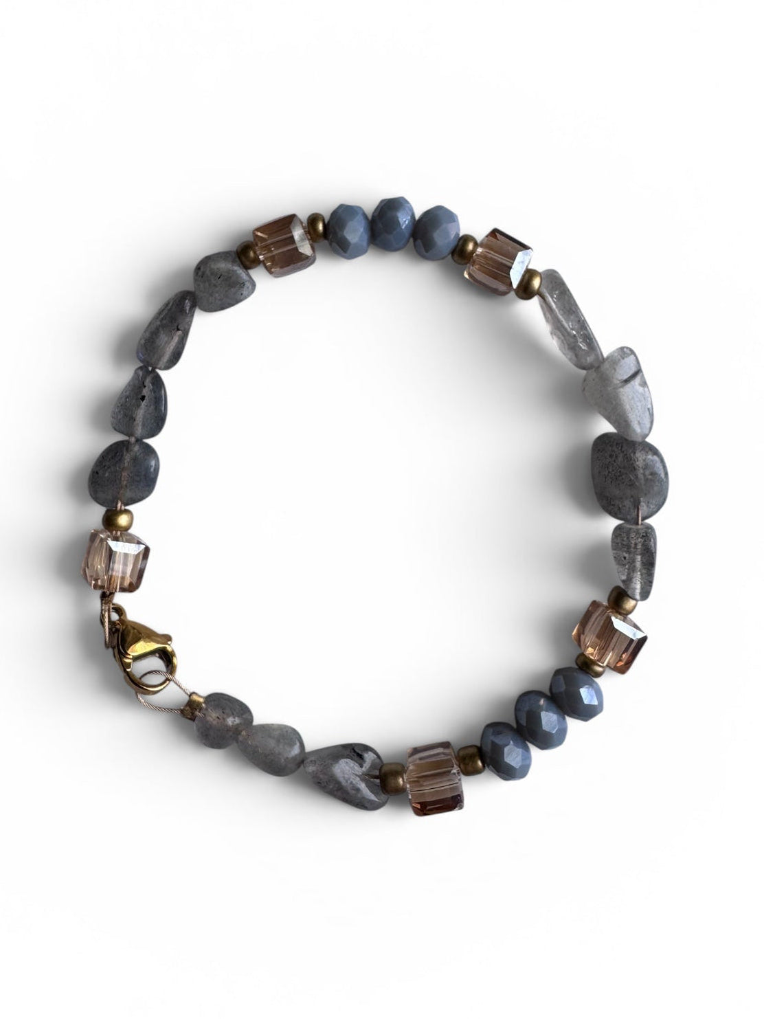 Grey Agate Crystal -bracelet