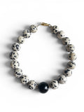 Dalmatian Jasper Obsidian bracelet