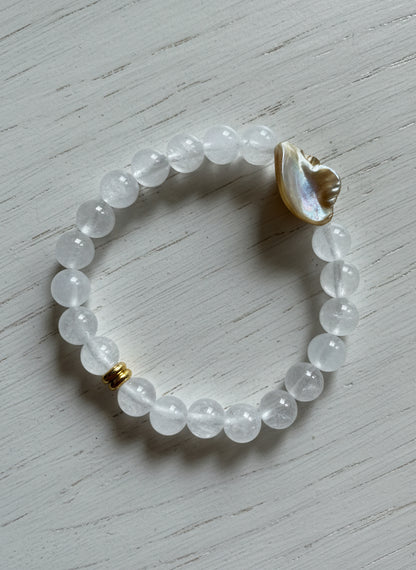 Moon stone shell -bracelet