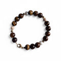 Tiger Eye freshwater pearl -bracelet