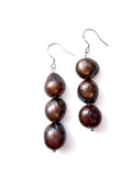 Triple Drop Baroque Pearl Statement Earrings