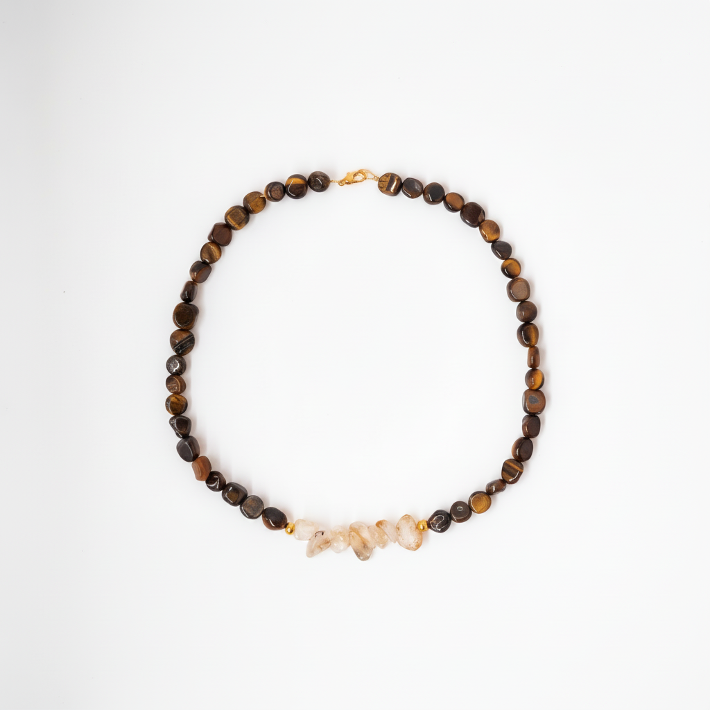 Handcrafted Natural Stone Beaded Necklace
