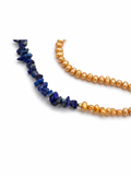 Handcrafted Semi Precious Stone And Pearl Beaded Necklace