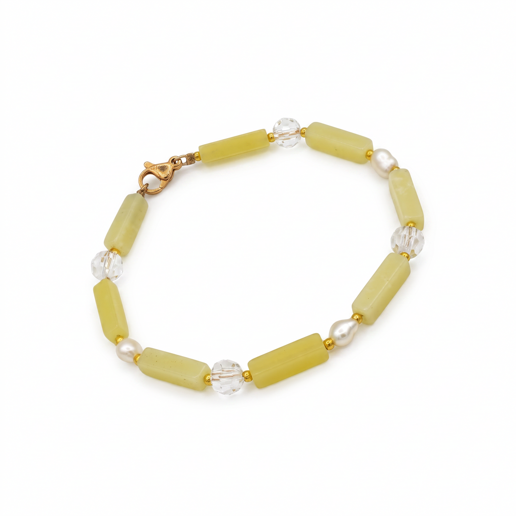 Handcrafted Beaded Bracelet With Natural Accents